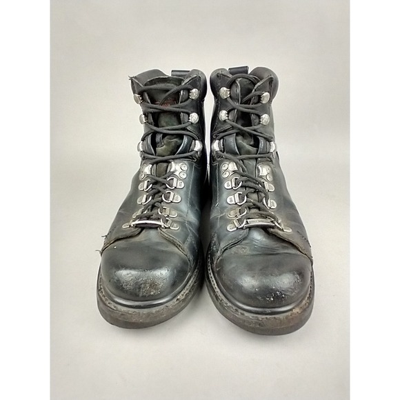 Harley Davidson Mens 7.5 Black Leather Motorcycle‎ Boots Biker Dipstick 91610 main image 10